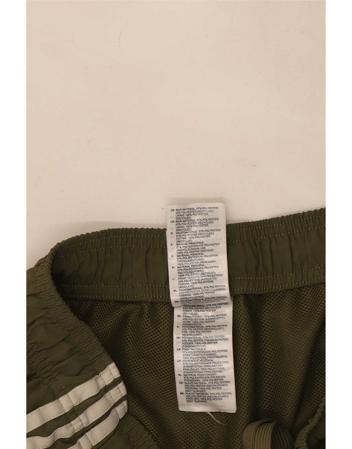 Shorts esportivos masculinos Adidas grande poliéster cáqui