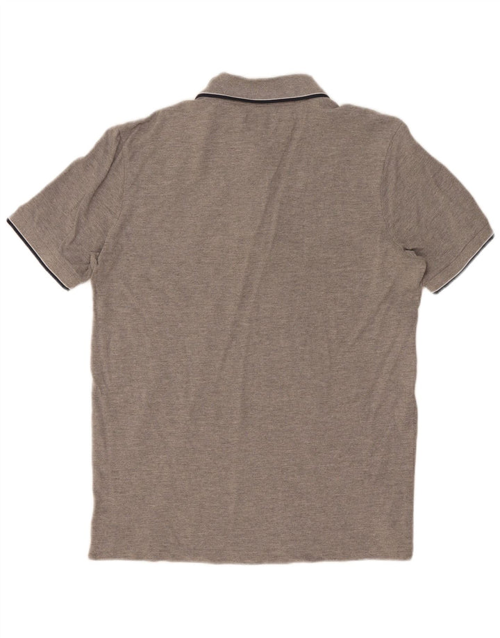 Camisa polo masculina Kappa grande cinza manchada
