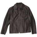 Jaqueta de couro masculina Planet IT 46 pequena couro preto