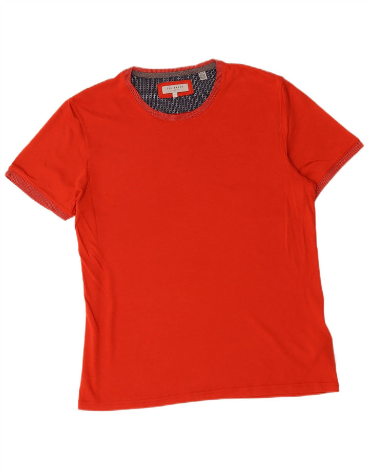 Camiseta masculina Ted Baker tamanho superior 4 grande algodão vermelho