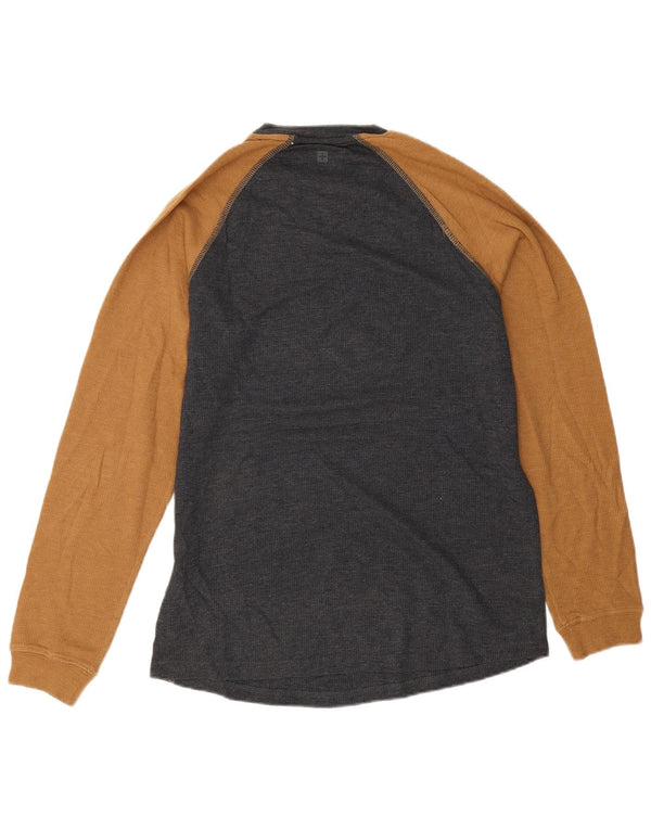 Mountain Warehouse Mens Top Manga Longa Cinza Médio Colourblock Algodão