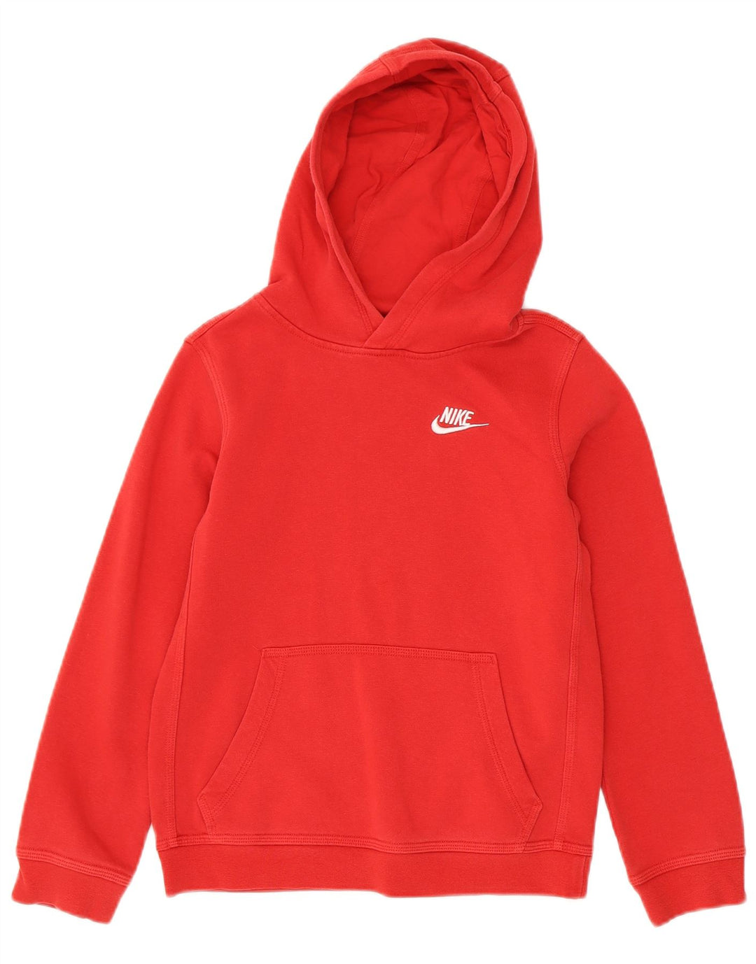 Nike Meninos Hoodie Jumper 10-11 Anos Médio Algodão Vermelho