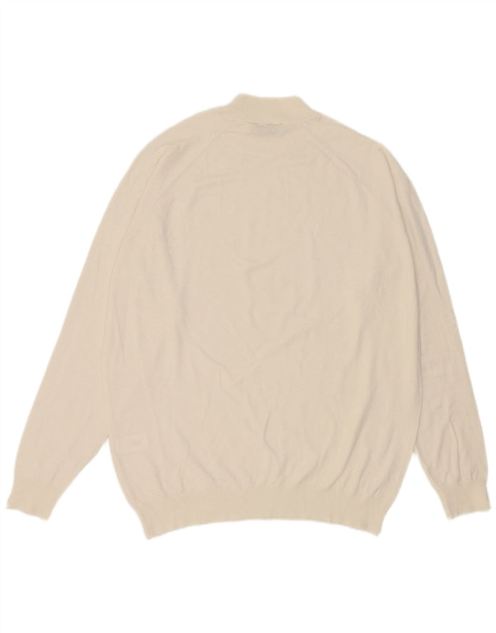 Zara Suéter masculino com gola tartaruga, viscose branca média