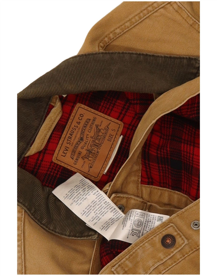 Jaqueta bomber masculina Levi's UK 36 algodão colorblock bege pequeno