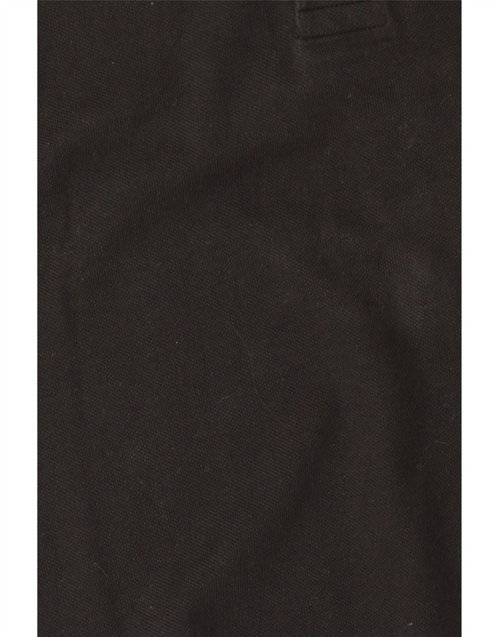 Camisa polo masculina Diadora pequena algodão preto