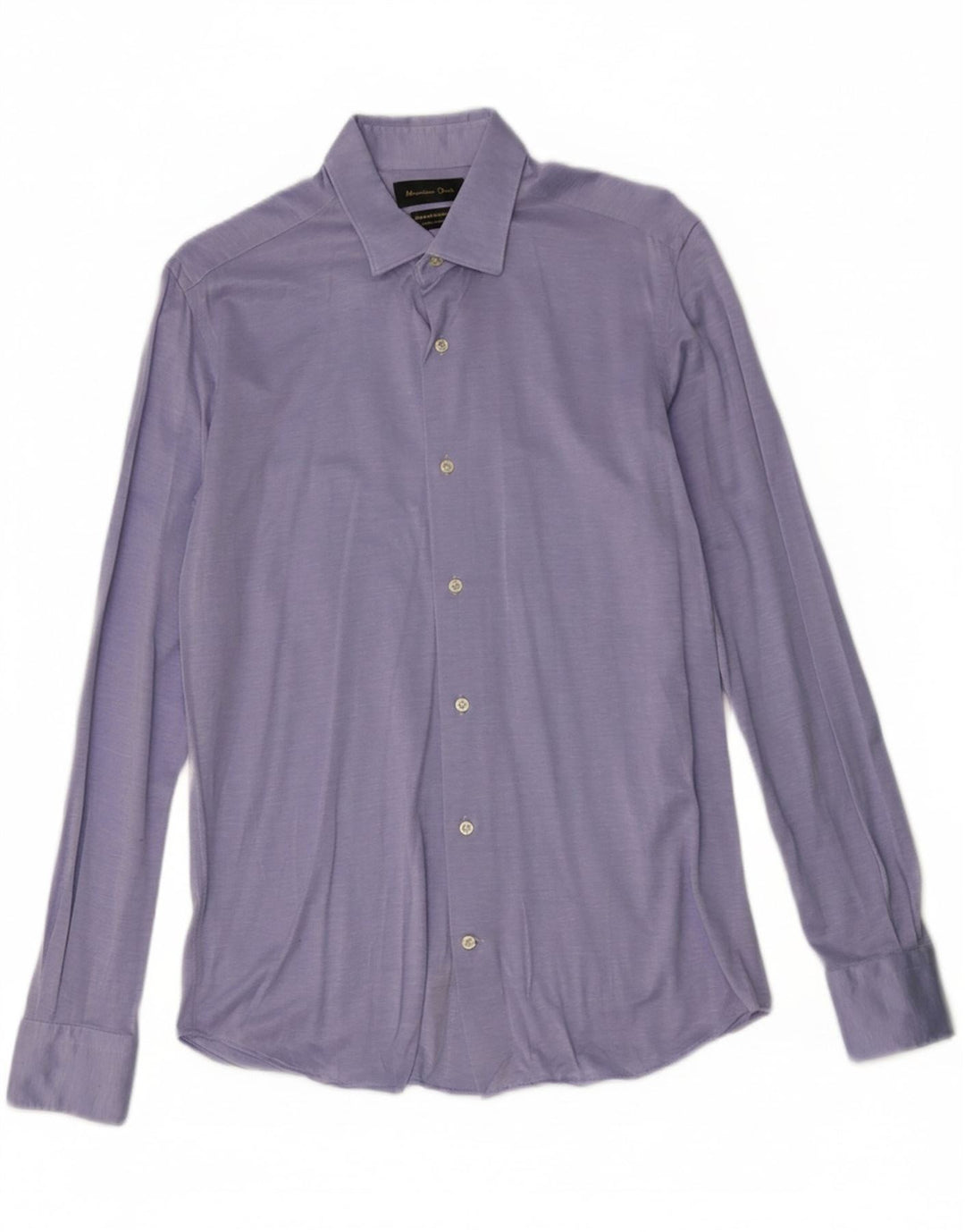 Camisa masculina MASSIMO DUTTI pequena azul algodão
