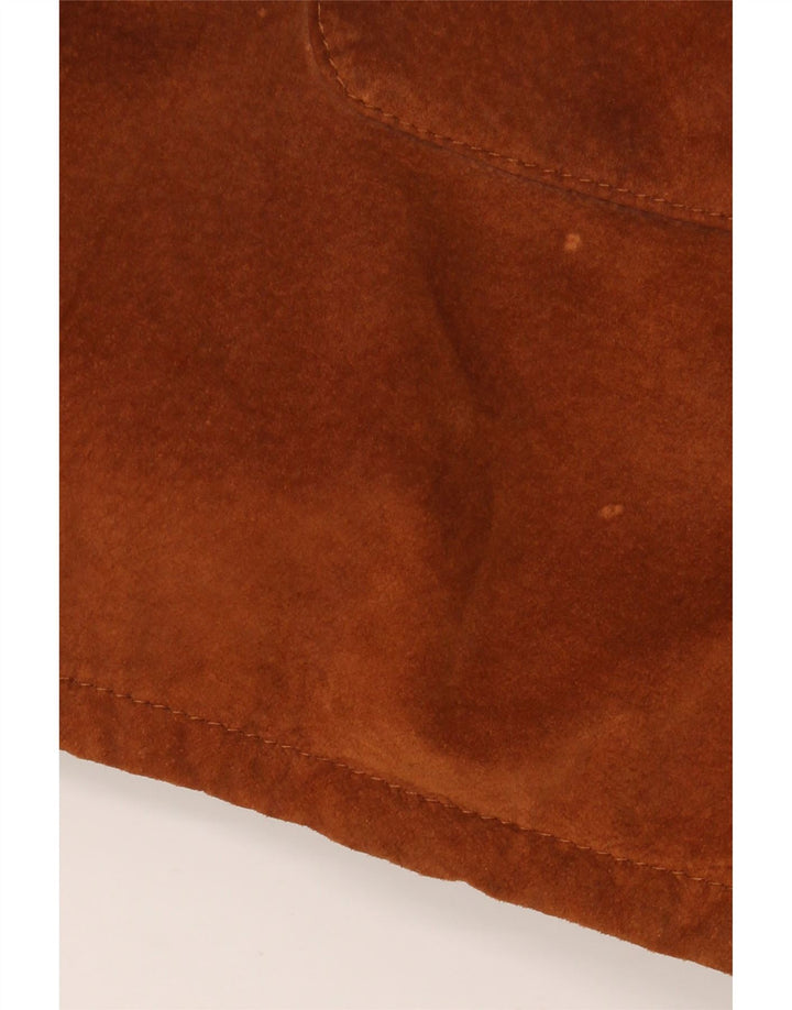 Sobretudo feminino de camurça Pascucci EU 44 XL marrom