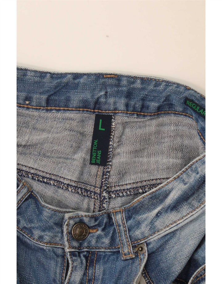 Benetton Boys Shorts Jeans 12-13 Anos Grande W28 Azul
