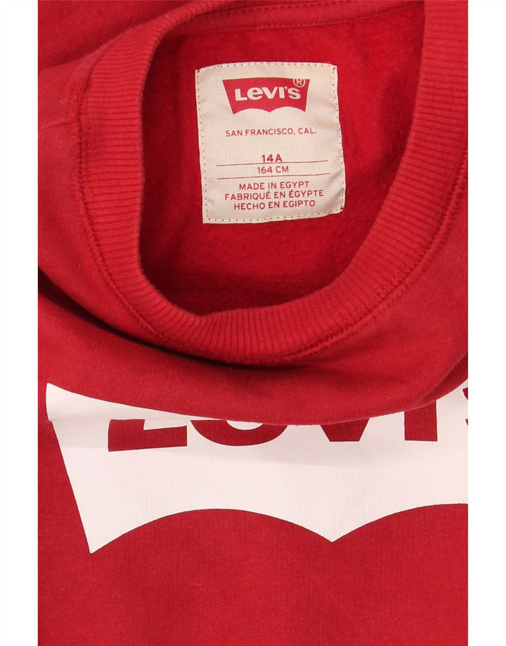 Moletom gráfico feminino LEVI'S 13-14 anos algodão vermelho