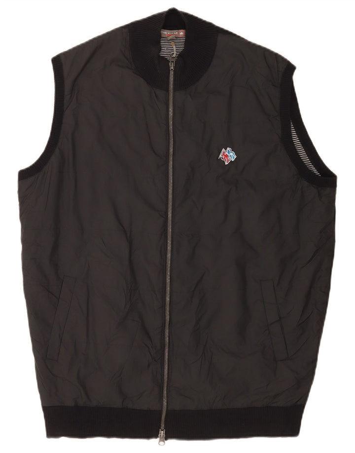 Colete masculino Peter Millar UK 40 grande algodão preto