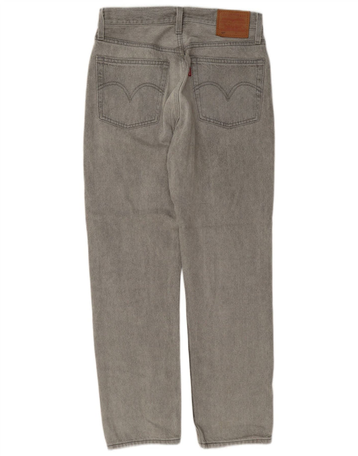 Calça jeans feminina Levi's 501 Straight W25 L28 algodão cinza