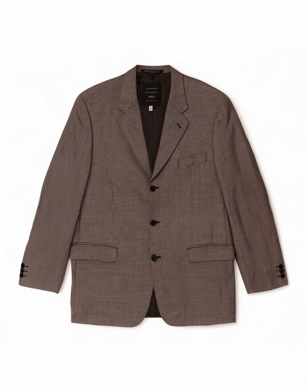 Jaqueta Marks & Spencer masculina St. Michael Blazer Reino Unido 42 grande xadrez cinza
