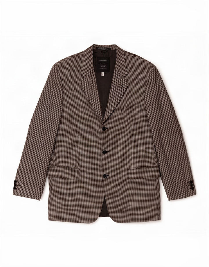Jaqueta Marks & Spencer masculina St. Michael Blazer Reino Unido 42 grande xadrez cinza
