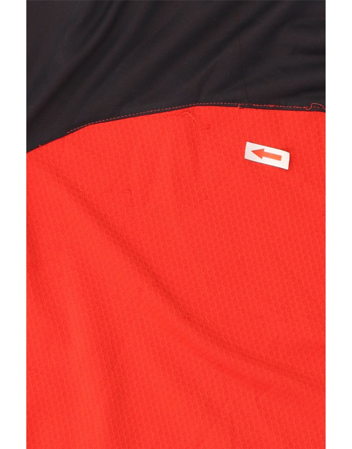 Puma Mens Graphic T-Shirt Top Pequeno Colorblock Vermelho