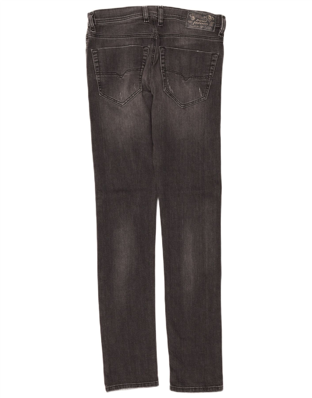 DIESEL Feminino Tepphar Distressed Carrot Slim Jeans W28 L32 Algodão Cinza