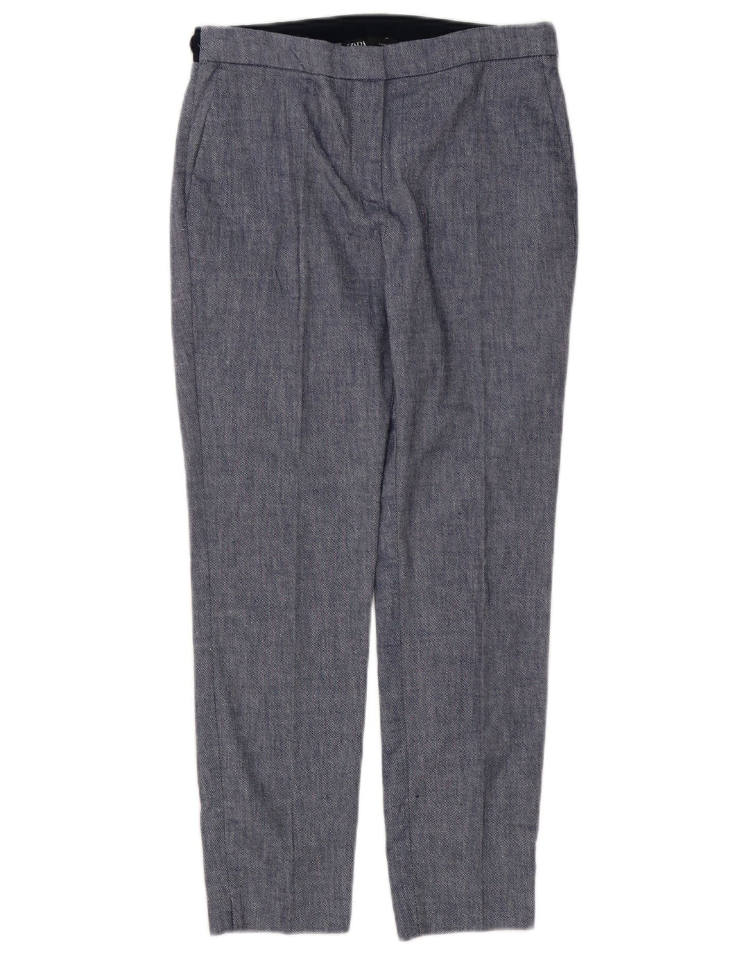 Zara Calça Chino Feminina Slim Médio W28 L27 Azul Colorblock