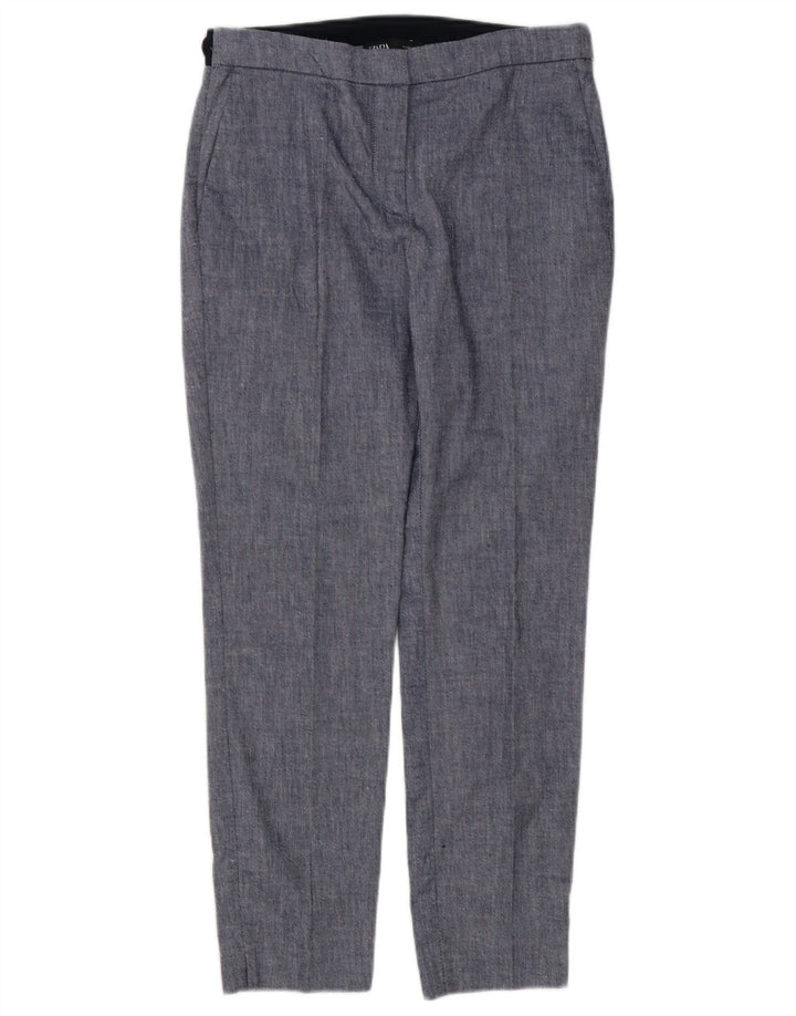 Zara Calça Chino Feminina Slim Médio W28 L27 Azul Colorblock
