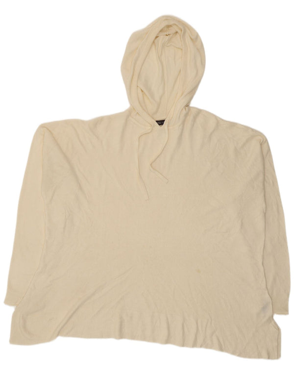 Suéter feminino com capuz grande Marks & Spencer Reino Unido 18 XL bege