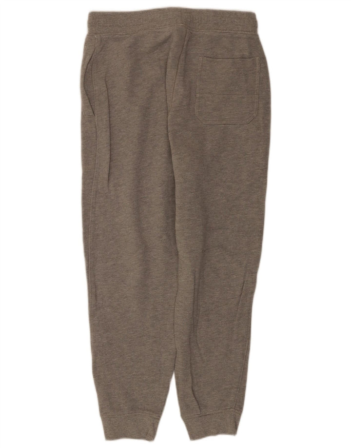 Zara Calça de treino masculina Joggers cinza médio algodão manchado