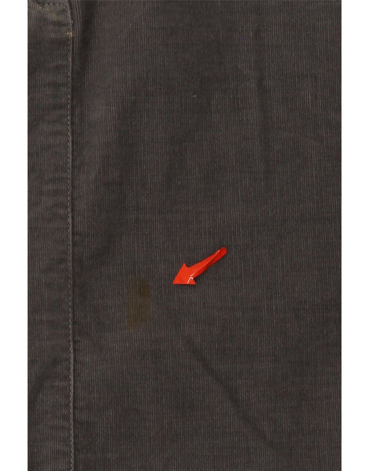 Benetton mini saia de veludo feminino IT 42 médio W30 algodão cinza