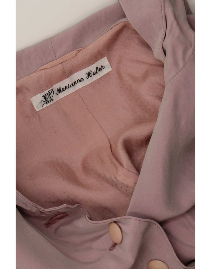 Jaqueta feminina vintage com capuz UK 14 Roxo médio