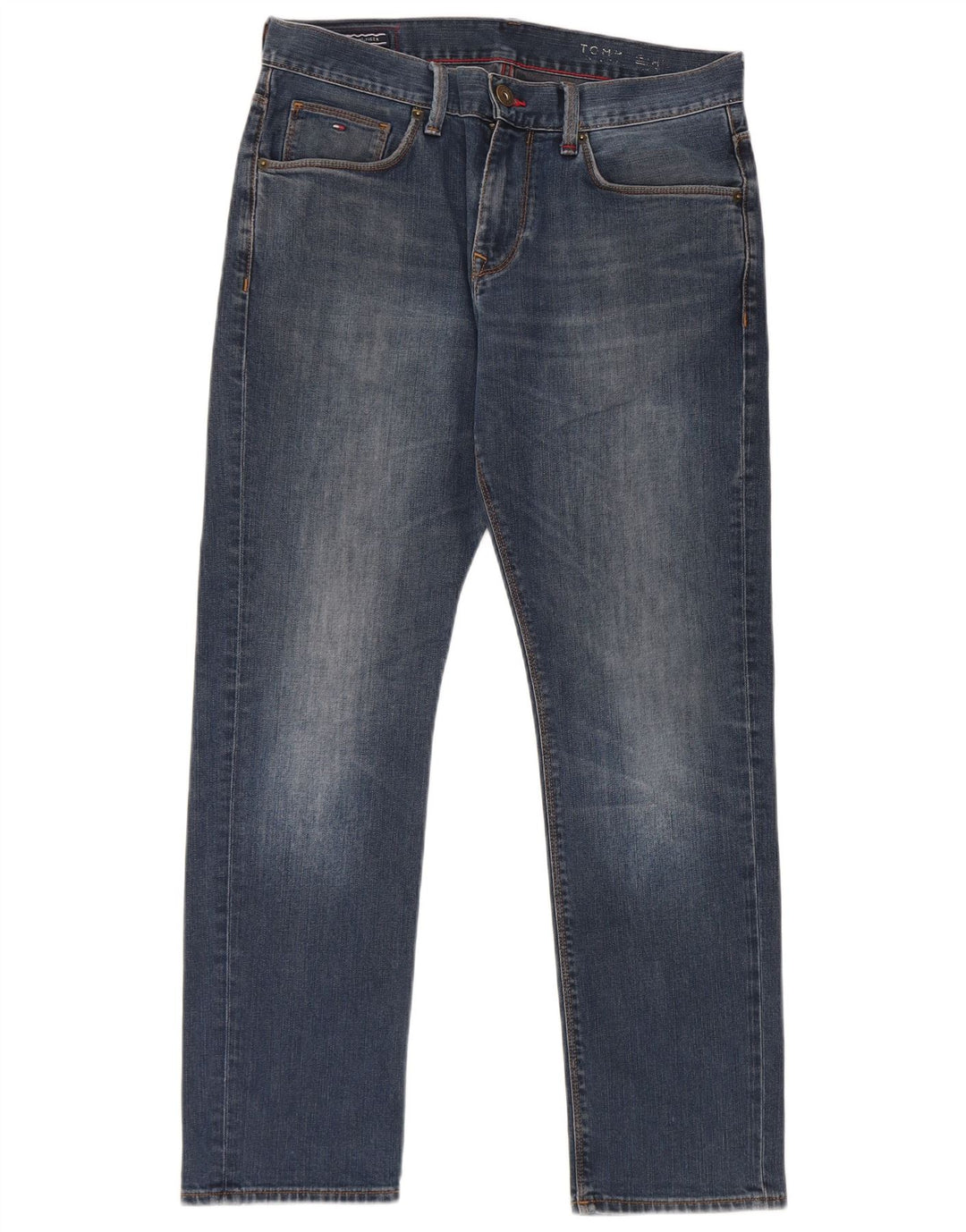 Tommy Hilfiger Masculino Slim Jeans W31 L30 Azul Algodão