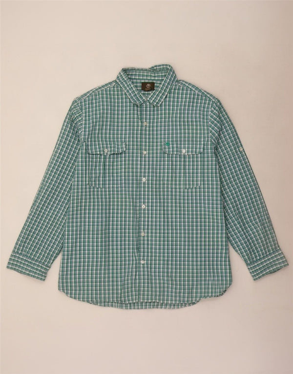 Timberland Mens Regular Fit Shirt 3XL Green Gingham Cotton