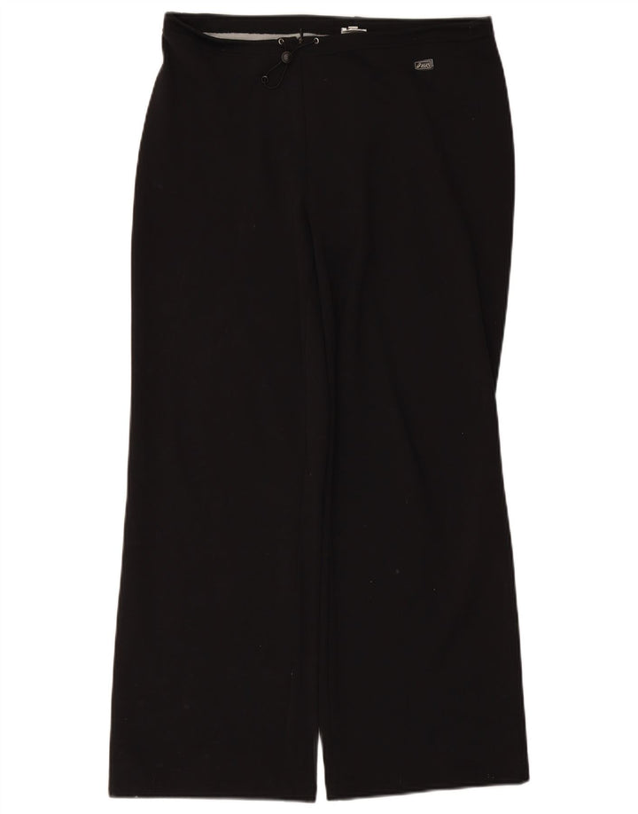 Calça de treino feminina OASIS com perna larga grande W32 L28 poliamida preta