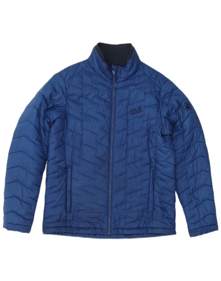 Jaqueta acolchoada masculina Jack Wolfskin UK 36/38 poliéster azul médio