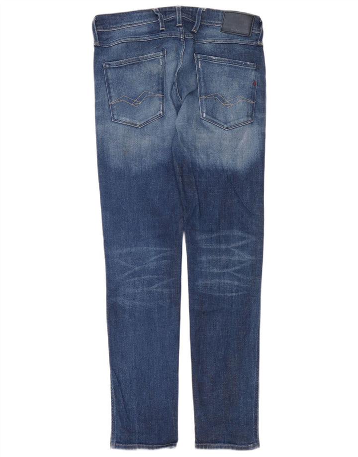 Replay Jeans Slim Masculino W32 L32 Azul Algodão
