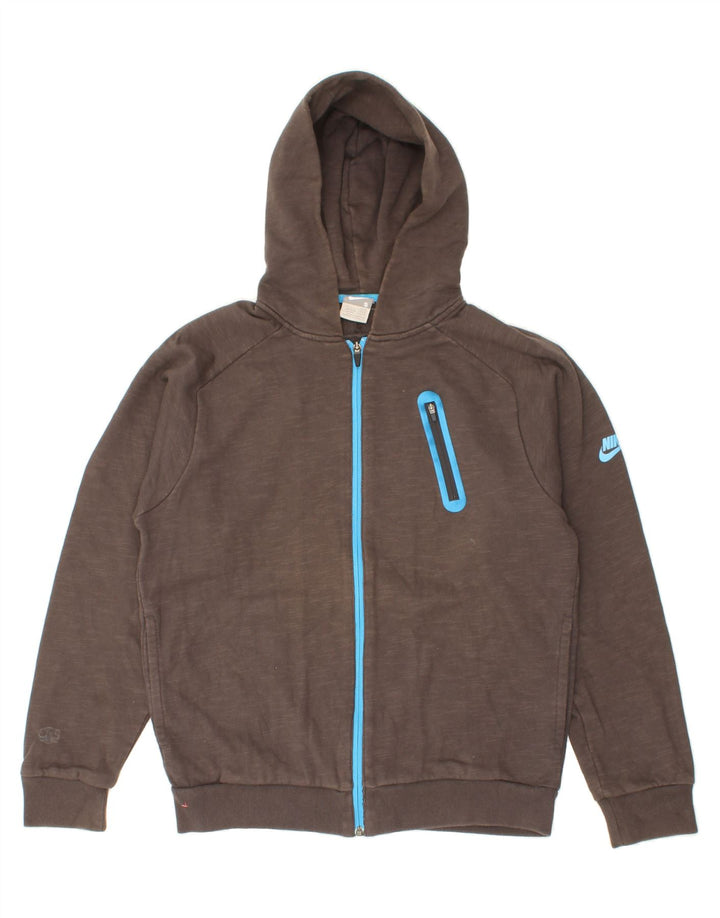 NIKE Mens Zip Hoodie Sweater UK 36/38 Small Grey Cotton Vintage Nike and Second-Hand Nike from Messina Hembry 
