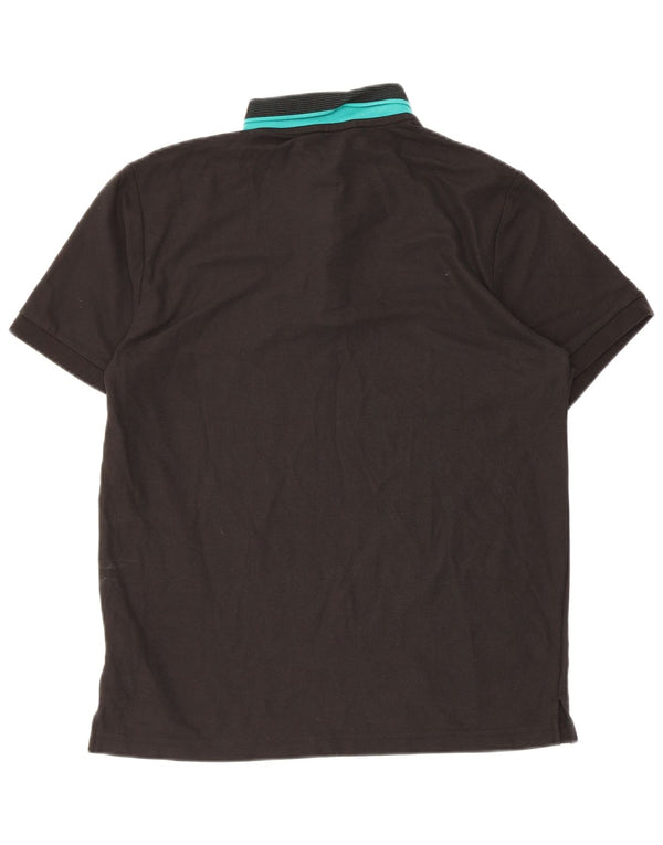 Camisa polo masculina Puma médio preto colorblock algodão