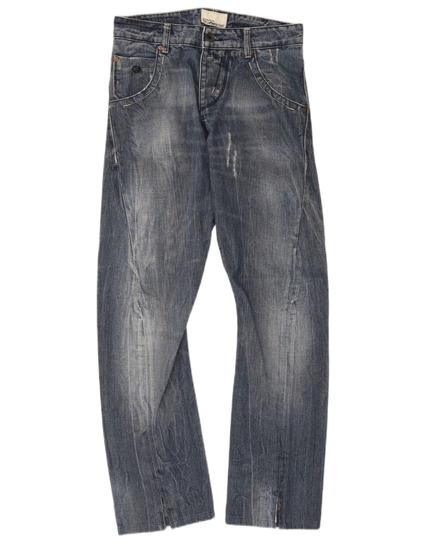 ENERGIE Calça Jeans Feminina Banana Slim W30 L30 Azul Algodão