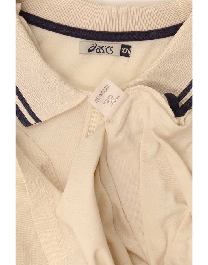 Camisa polo masculina Asics 2XL algodão bege