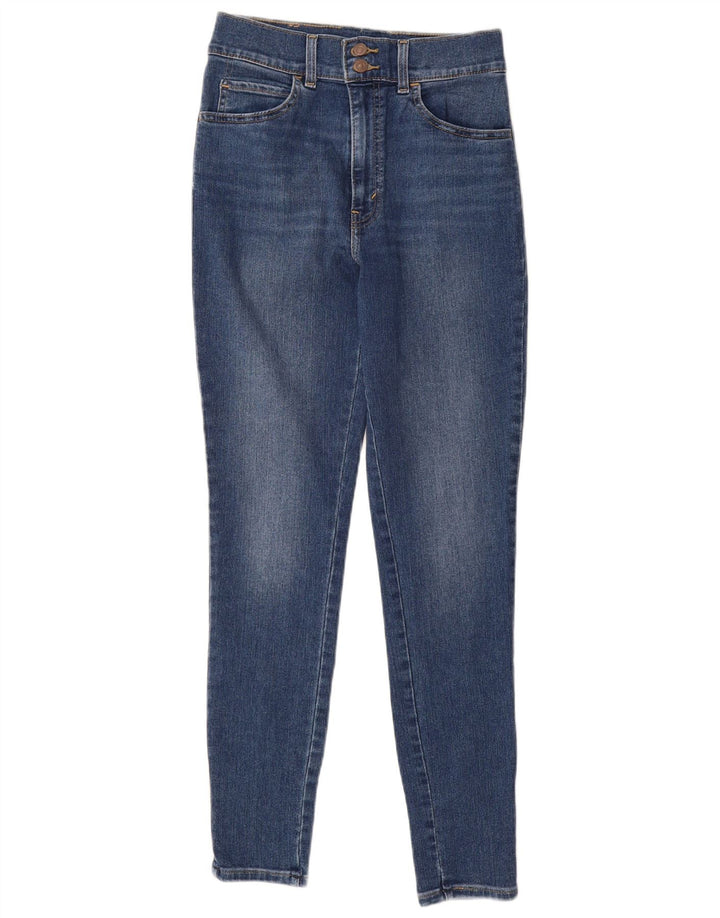 Calça jeans feminina skinny de cintura alta LEVI'S W28 L30 azul algodão