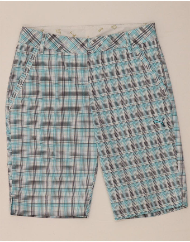 Puma Mens Chino Shorts UK 8 Pequeno W28 Azul Check
