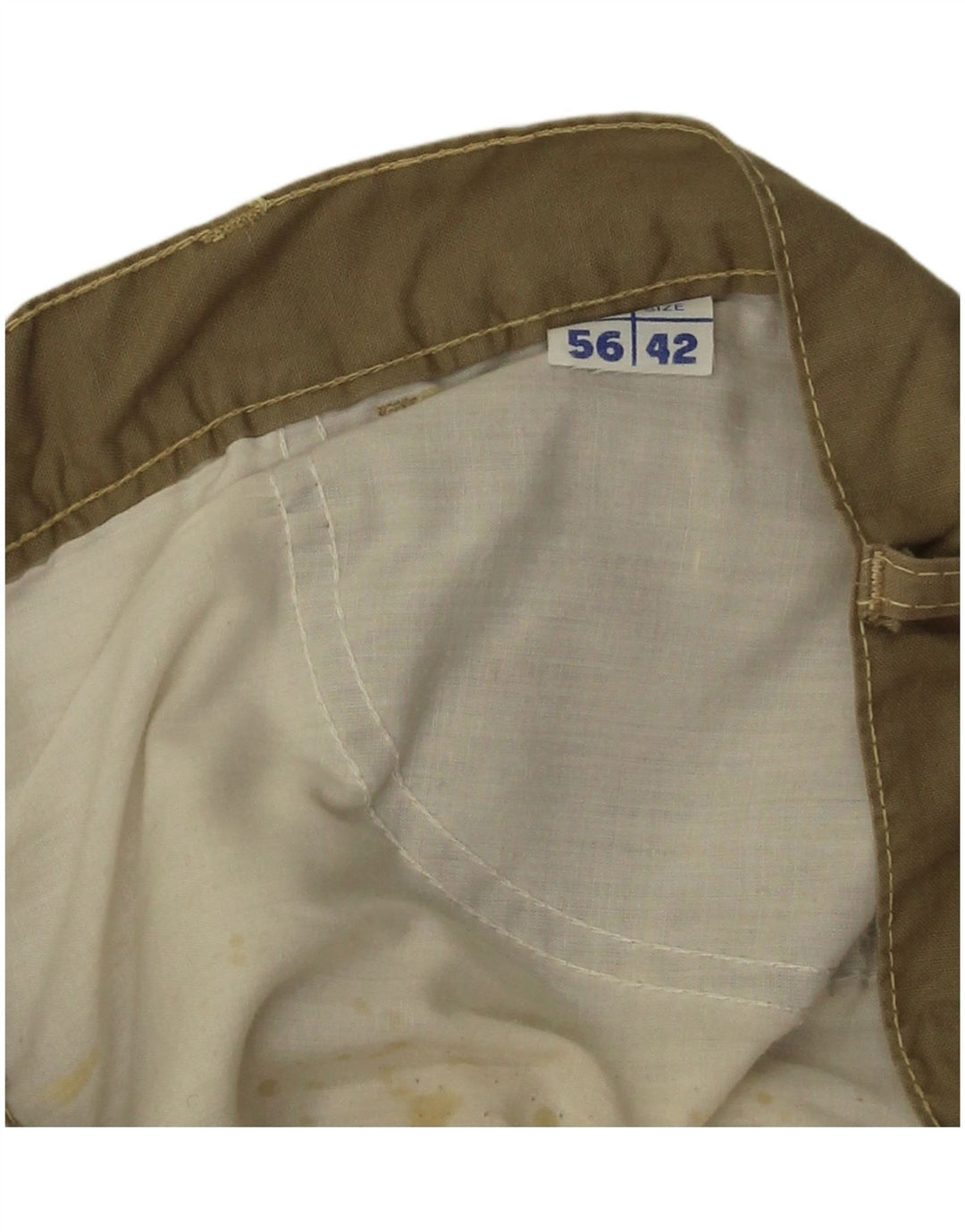 Calça casual reta masculina POP 84 W36 L31 cáqui