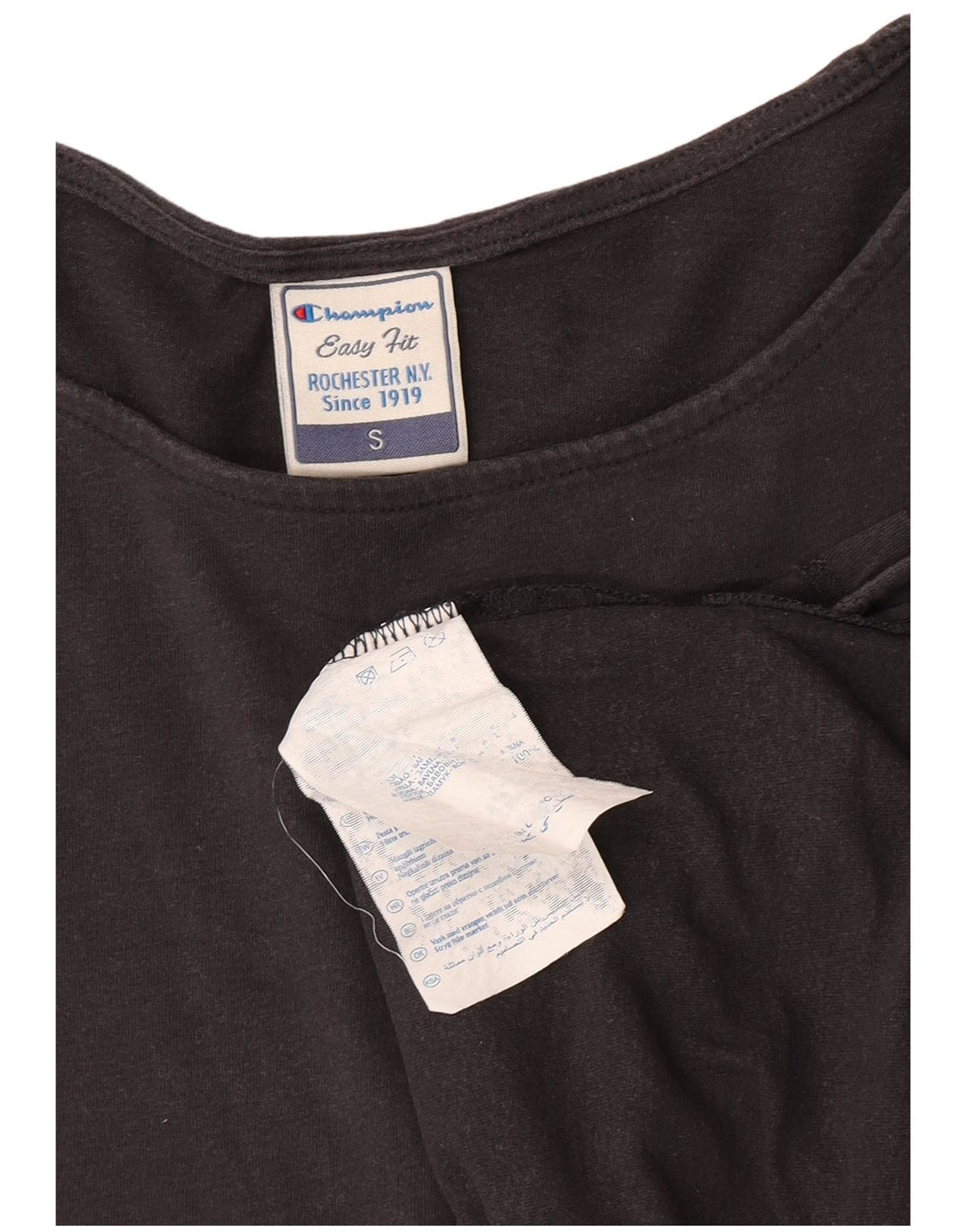 Champion Feminino Easy Fit Top Manga Longa Reino Unido 10 Pequeno Algodão Cinza