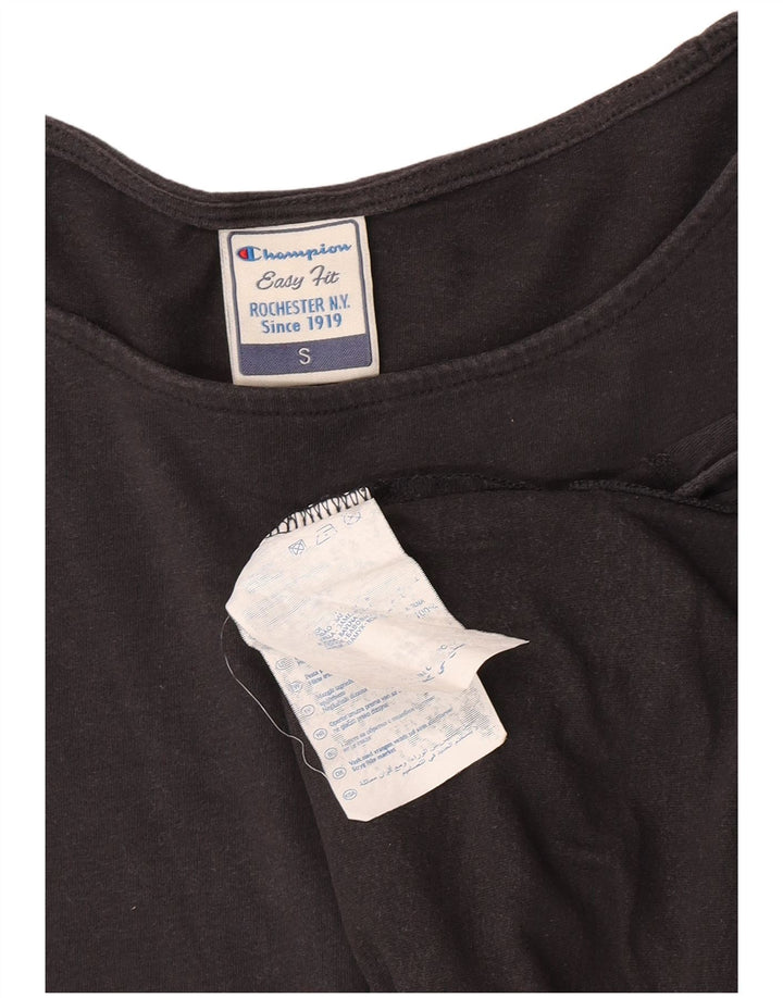 Champion Feminino Easy Fit Top Manga Longa Reino Unido 10 Pequeno Algodão Cinza