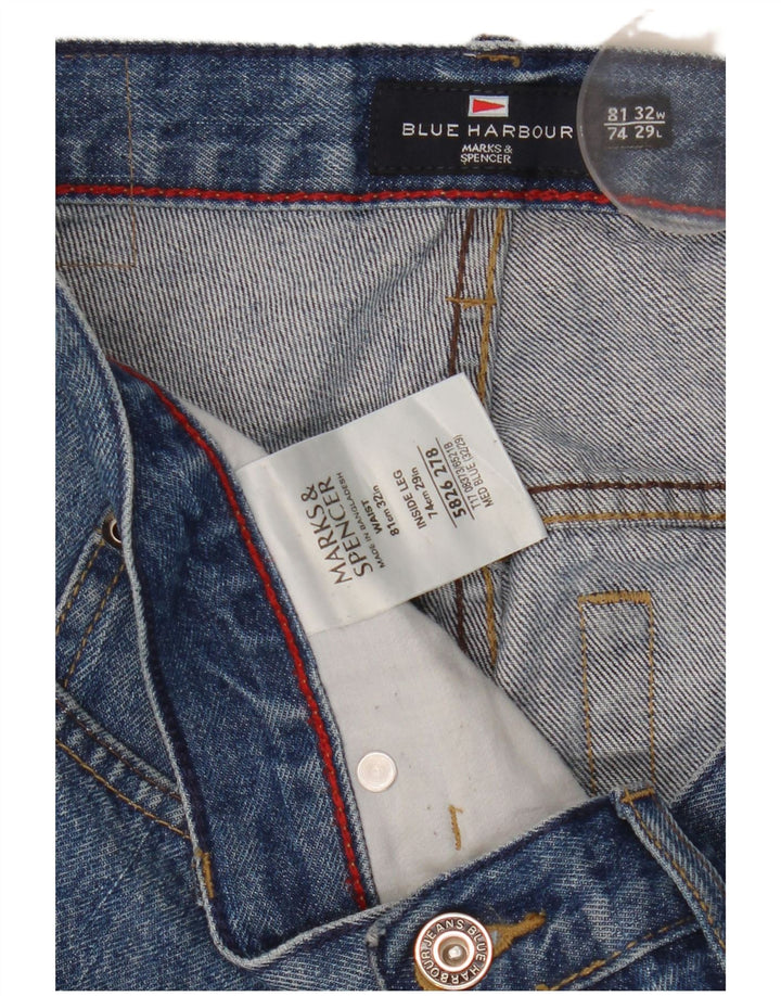 Jeans Marks & Spencer masculino Blue Harbor Straight W32 L29 algodão azul