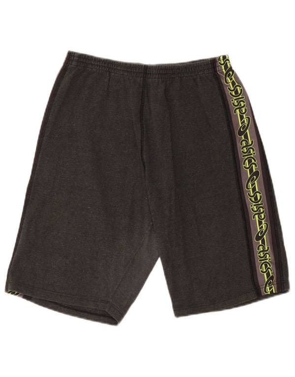 Shorts esportivos gráficos masculinos Asics XL cinza algodão