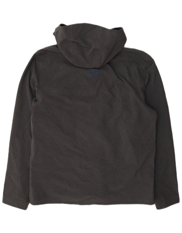Jaqueta de chuva masculina com capuz The North Face UK 40 grande cinza