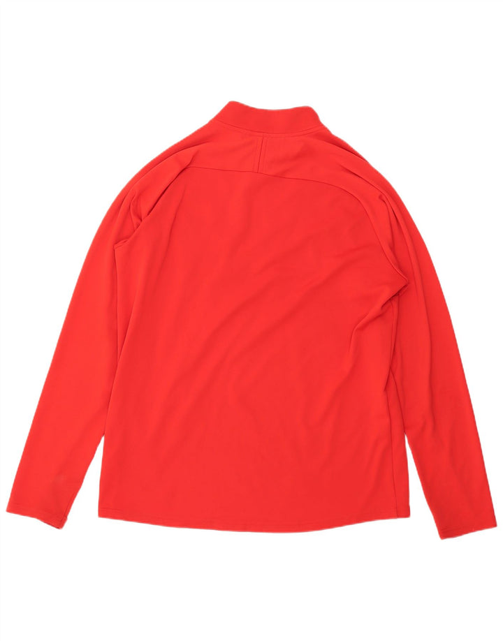 Moletom masculino Nike Dri Fit gráfico com zíper e gola alta vermelho