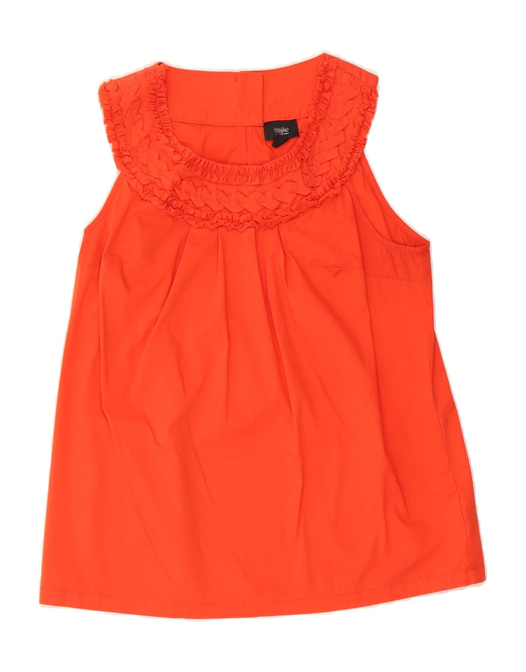 MOSSIMO Womens Sleeveless Blouse Top UK 14 Medium Orange Cotton Vintage Mossimo and Second-Hand Mossimo from Messina Hembry 