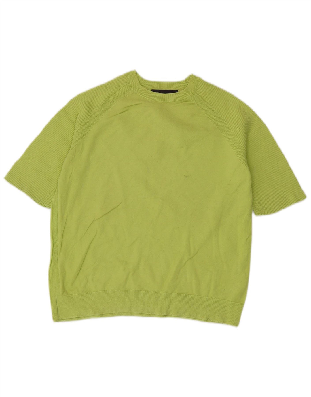 Suéter feminino Marks & Spencer com gola redonda Reino Unido 12 verde médio