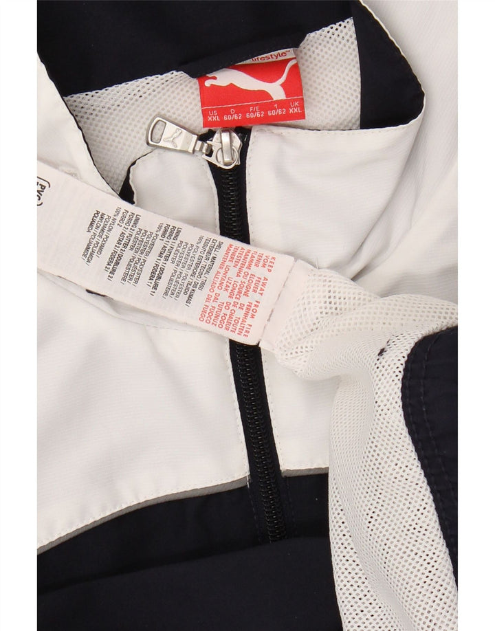 PUMA Mens Graphic Tracksuit Top Jaqueta 2XL Azul Marinho Colourblock Poliéster