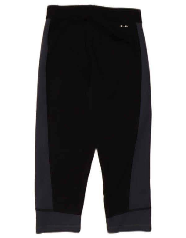 Adidas Womens Capri Leggings UK 8/10 Pequeno Preto Colorblock Poliéster