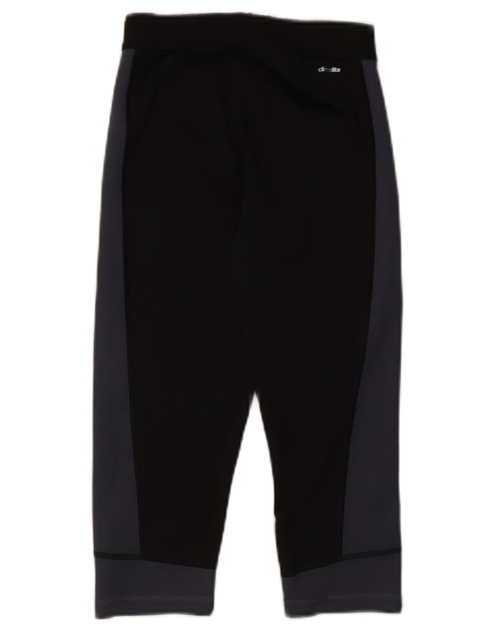 Adidas Womens Capri Leggings UK 8/10 Pequeno Preto Colorblock Poliéster