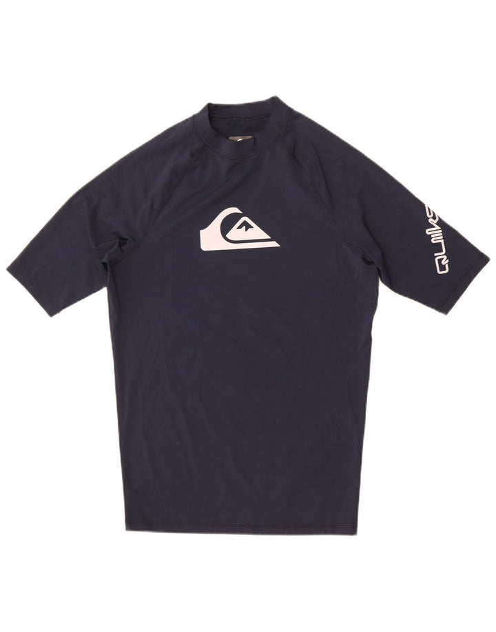 Camiseta gráfica masculina Quiksilver Top médio azul marinho