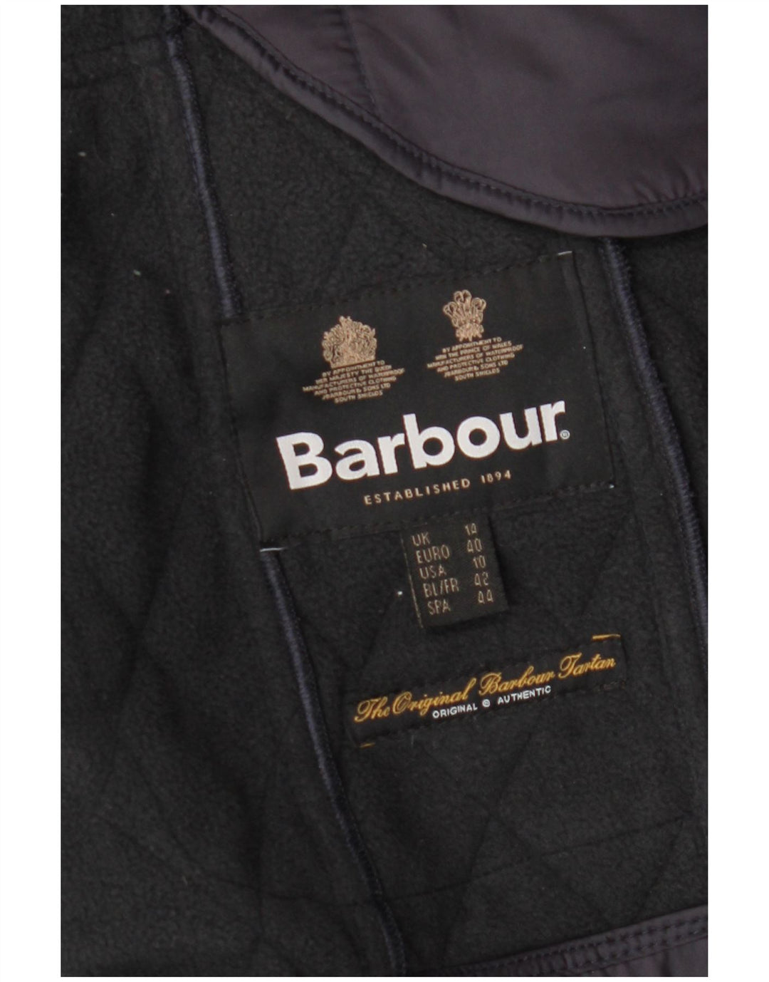 Jaqueta acolchoada feminina Barbour UK 14 grande azul marinho